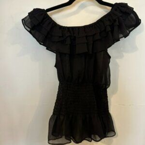 Vintage Arden B Sheer Off the Shoulder Top